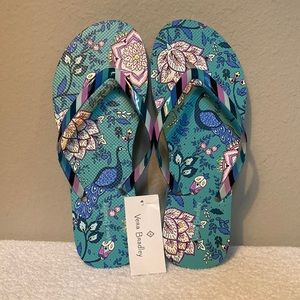 ThredUP: Vera Bradley Flip Flops Sandals in Peacock Garden Size Large 9-10
